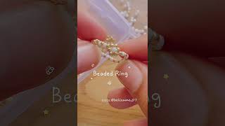 Flower beaded rings / bead rings , how to make bead rings.. #repost #flowerring