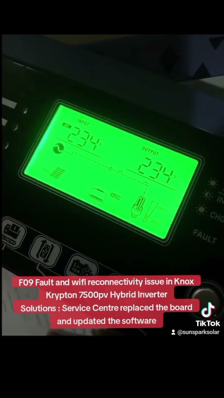 F09 Fault in Knox Krypton 6kw Inverter and Solved. - YouTube