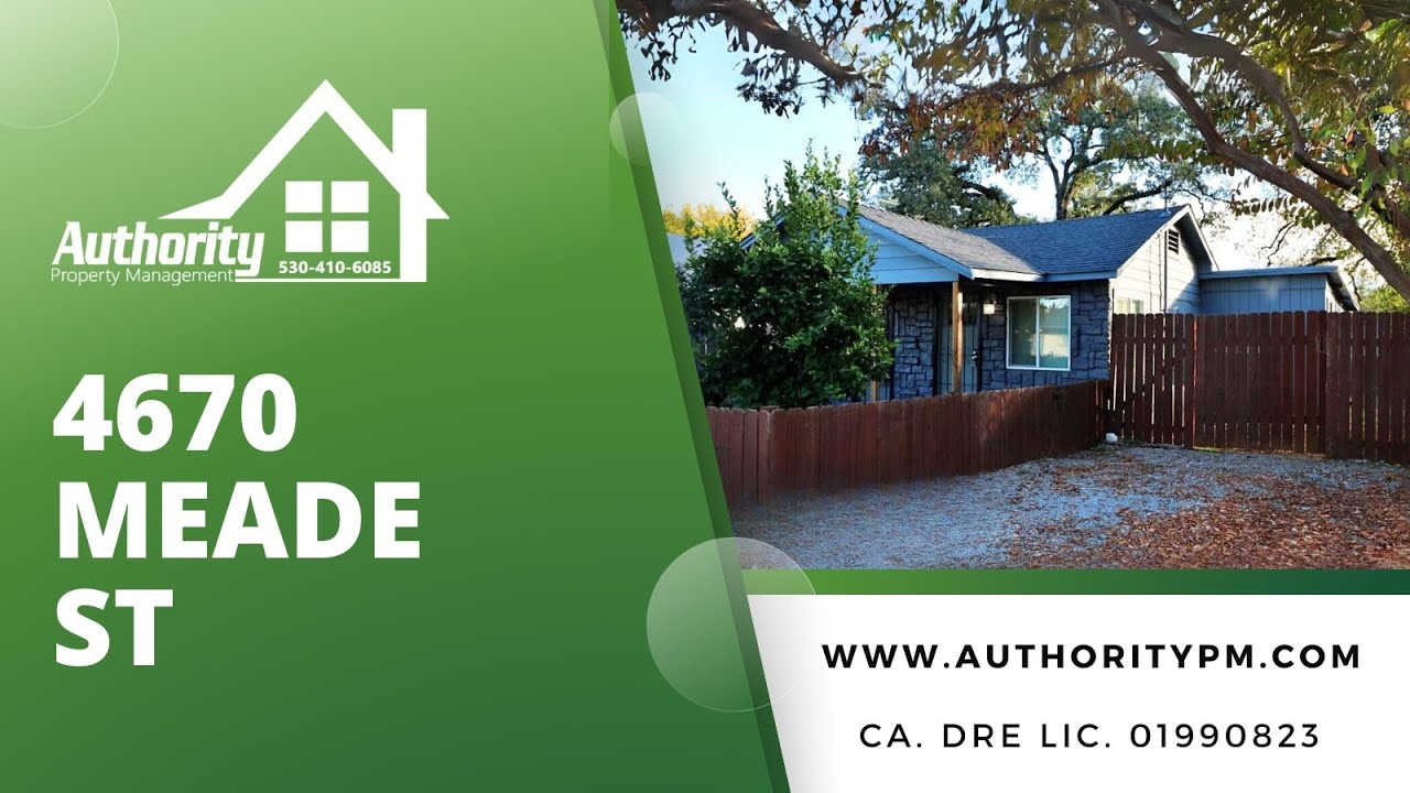 4670 meade st offered by authority property management redding ca