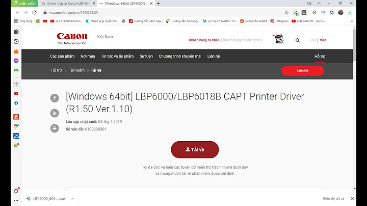 Hướng dẫn cài máy in canon lbp6000w