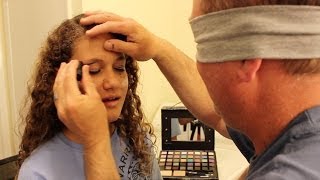 Blindfolded Makeup Challenge With My Dad!