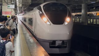 E657系カツK7編成が北千住駅3番線を通過するシーン(2025.5.28.8:55)