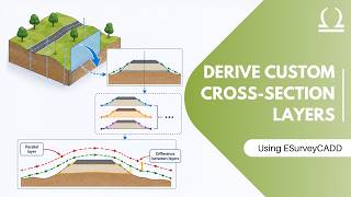 Derive Layer Cross-Section in ESurvey CAD | Create Parallel and Difference Layers