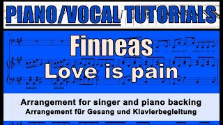 FINNEAS - Love is pain - VOICE and PIANO backing / tutorial