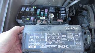 HONDA ODYSSEY Cooling Fans Wiring Schematic - Relays and Fuse Panel 2003 - 2007