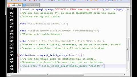 PHP/MySQL Tutorial - Add/Update and Delete Part 2