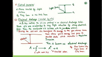 Laser Population inversion and pumping action