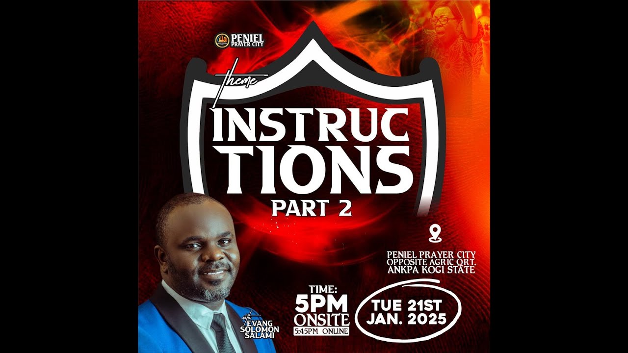 EVANG. SOLOMON SALAMI || TUESDAY ENCOUNTER SERVICE || INSTRUCTIONS || 14THJANUARY 2025.