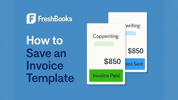 Een factuursjabloon opslaan in FreshBooks