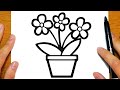HOW TO DRAW A FLOWER POT 💐 | Easy drawings for kids