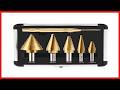 Step Drill Bit Set with Titanium Coating and HSS Construction for Durable, Precise Drilling