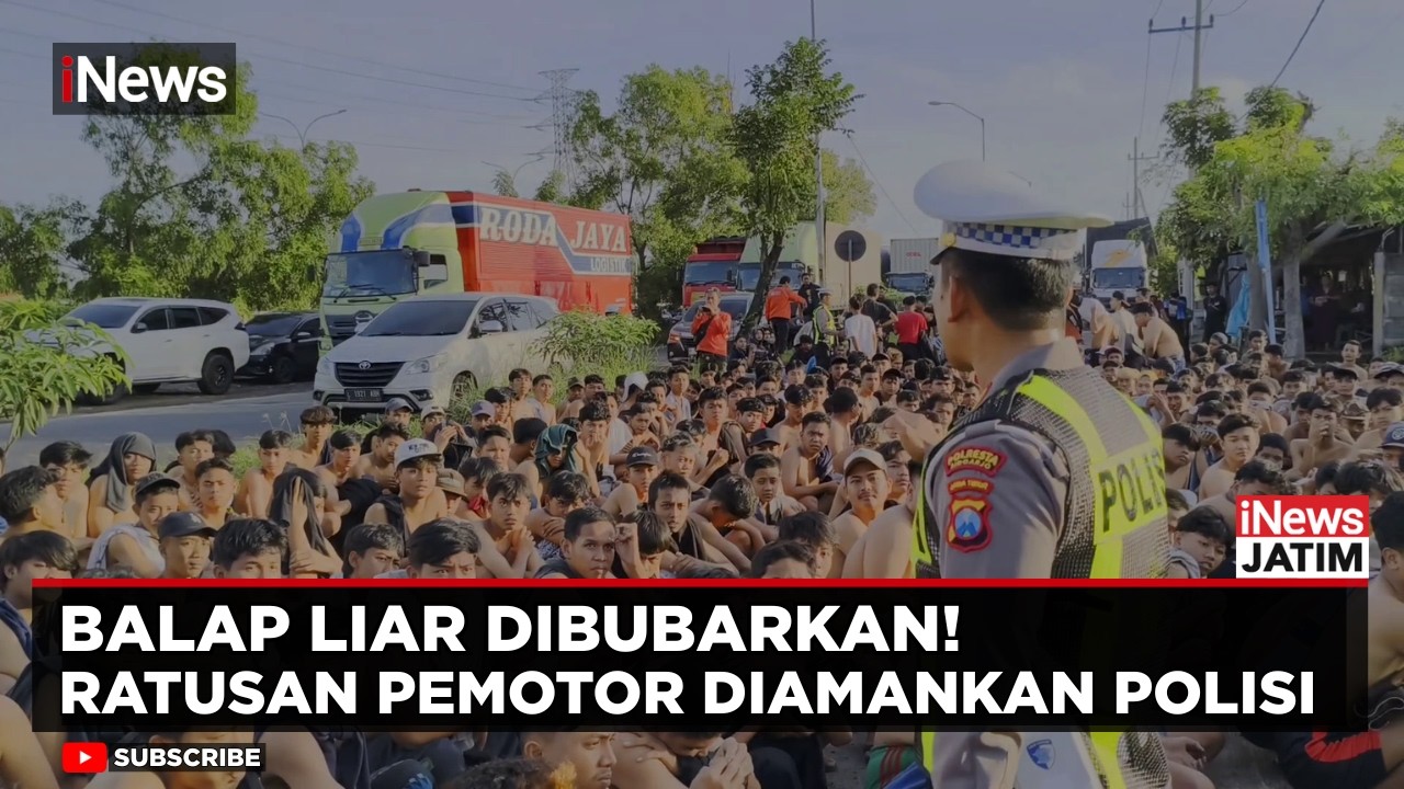Razia Balap Liar! Ratusan Motor Diamankan Satlantas Polresta Sidoarjo | iNews Jatim