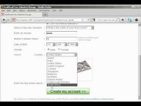 How to open a new Rediffmail email account - YouTube