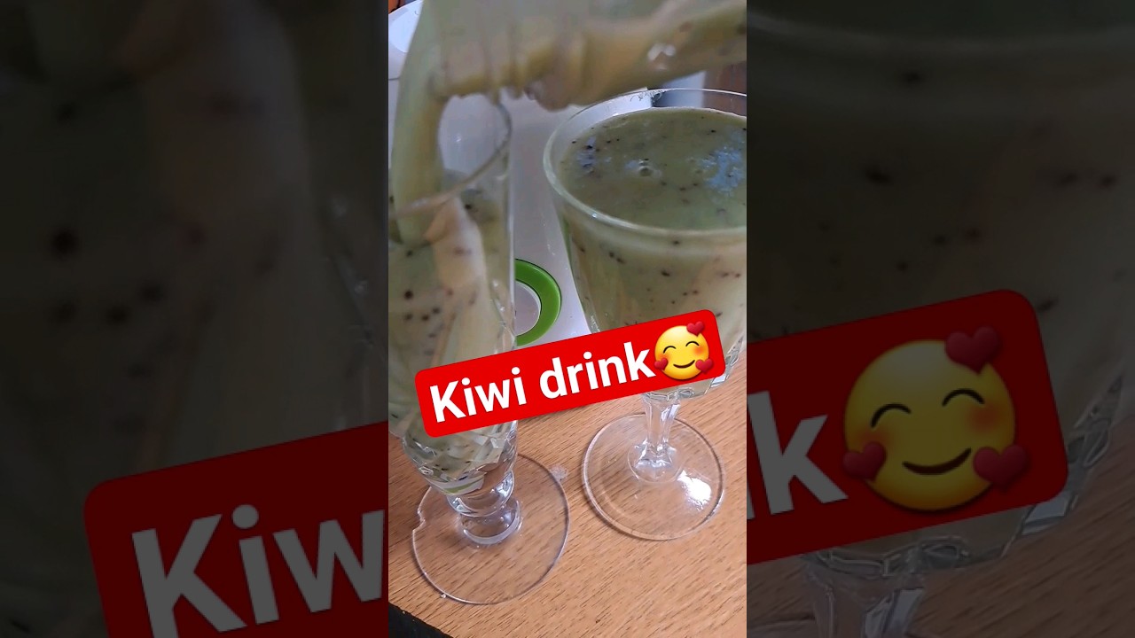 Just for fun a kiwi drink #kiwidrink #almondmilk #smoothieideas # ...