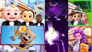 Cocomelon 🆚️ Baby boss 🆚️ Talking Tom and friends 🆚️ KPop demon hunters the Tiles Hop Challenge. screenshot 5
