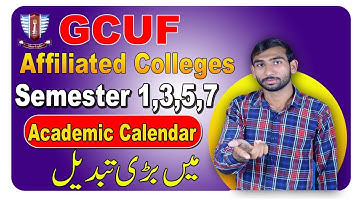 Big News ! Academic Calendar Change 2023 GCUF Affiliated Colleges | Mid Exams Kab hon gy