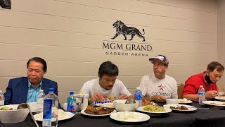 Manny Pacquiao after weight in Food recovery