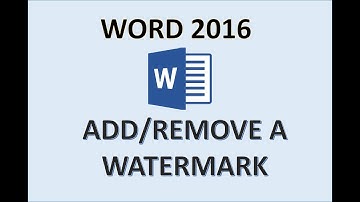 Word 2016 - Insert Watermark - How to Create Add Make Put & Remove Watermarks in MS Office Document