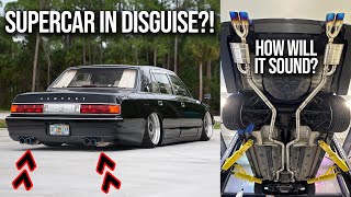 My V12 TOYOTA CENTURY gets a CUSTOM EXHAUST! SOUNDS LIKE A SUPERCAR?