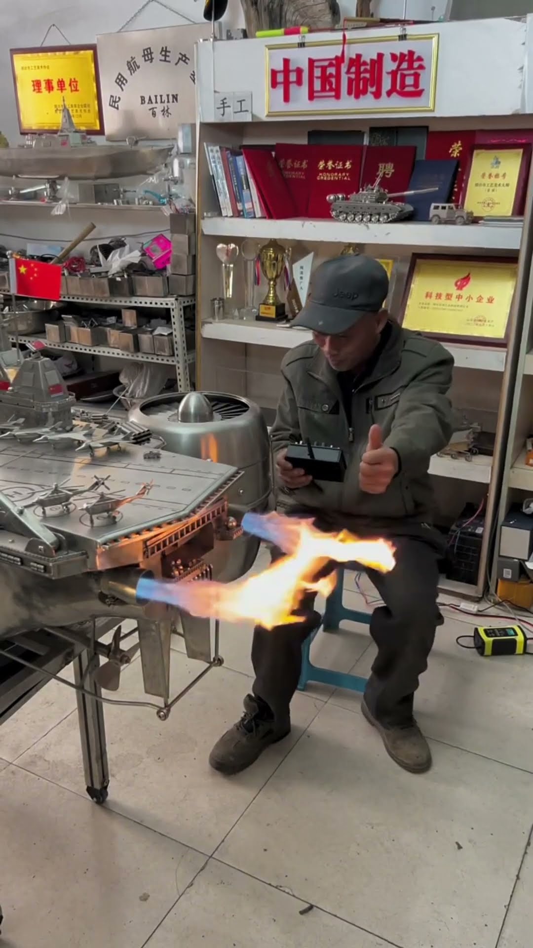 chinese man built fighter jet #shortsvideo
