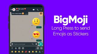 Bigmojis in whatsapp | Secret Tips and Tricks 2021 | Bobble Keyboard app | screenshot 4