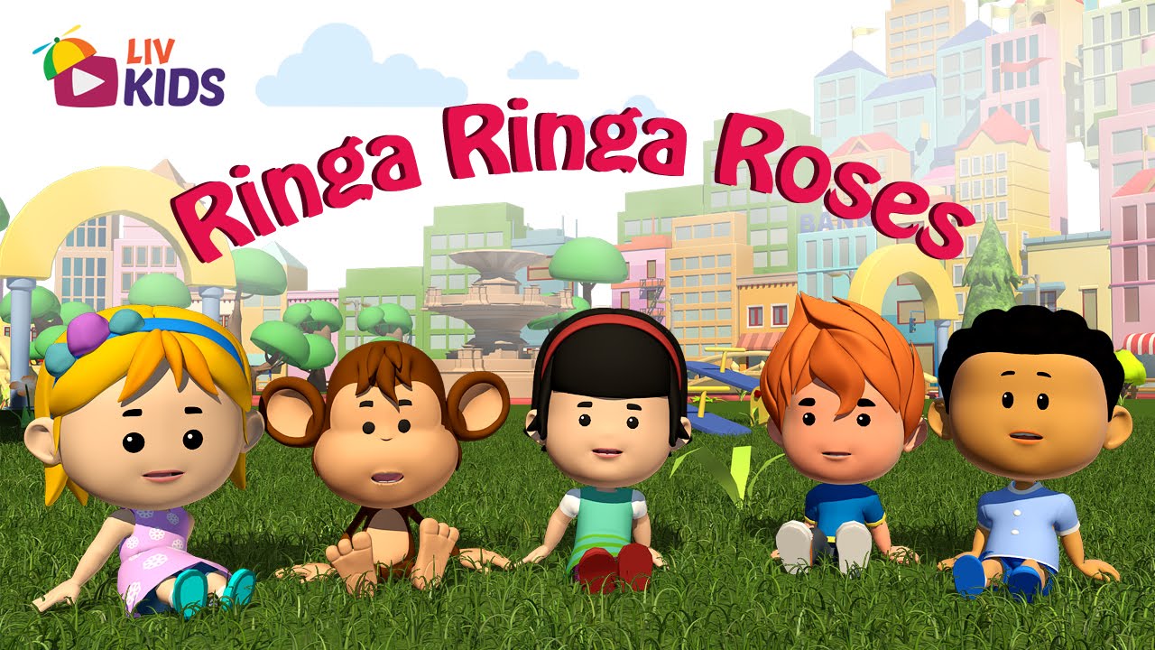 Ring A Ring A Roses | Sing A Long | Nursery Rhyme | KiddieOK - YouTube