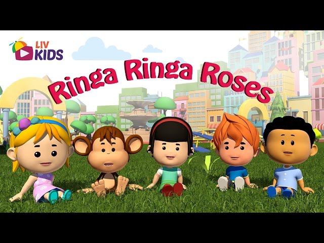 Ringa Ringa Roses with Lyrics | LIV Kids Nursery Rhymes and Songs | HD class=