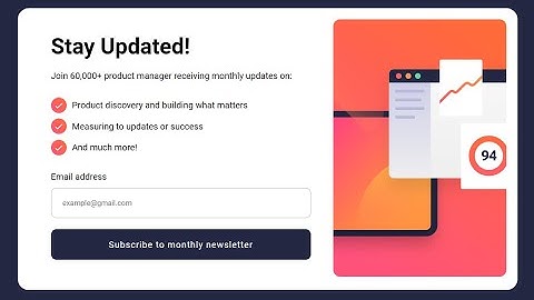 How to make Newsletter form | Form using HTML & CSS