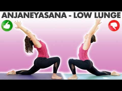 Anjaneyasana] Low Lunge pose stretches hip flexors, strengthens legs, knees  and ankles, stimulates abdominal organs▫️Variations of L... | Instagram