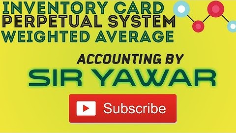 Weighted Average Inventory Costing (WAM) (Perpetual Inventory, COGS, Ending Inventory) | Sir Yawar |