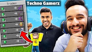 MINECRAFT but YOUTUBER'S TRADE OP ITEMS !!