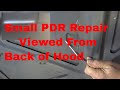 Small Paintless Dent Repair With Under the Panel View