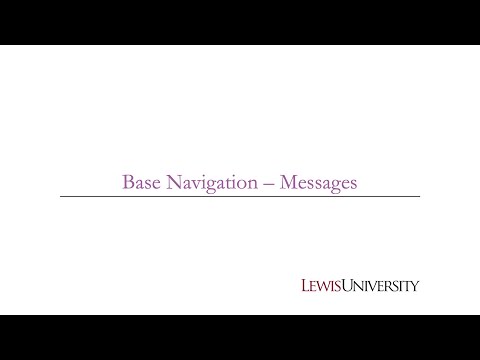 08 BlackBoard Base Navigation - Messages