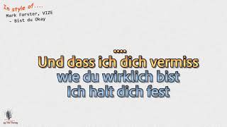 Mark Forster, VIZE  - Bist du Okay - Instrumental und Karaoke