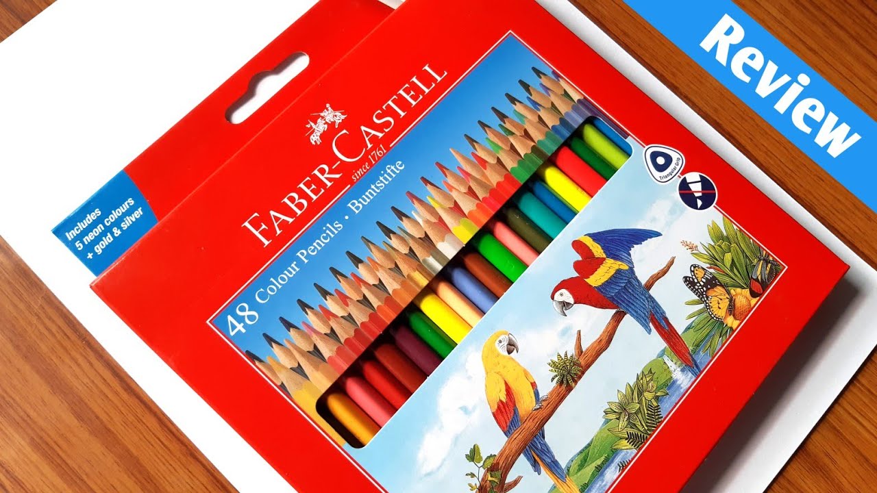 Faber-Castell Triangular Colour Pencils - 48 Shades (1 Set)