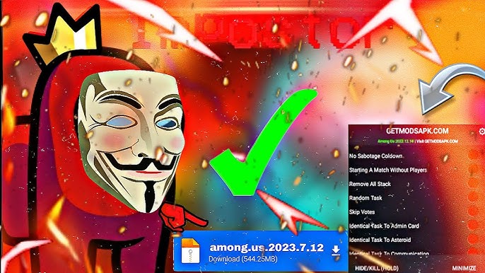 NOVO MOD MENU AMONG US (SEMPRE IMPOSTOR CHAT LIVRE) ANT-BAN SEM CRASH  ATUALIZADO EM PT-BR V10.24 