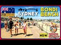 Bondi beach sydneysydneys most iconic beach 4k walking tour  4k beach walk