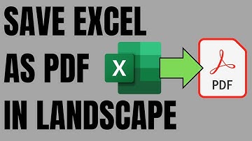 How to Save Excel as PDF in Landscape