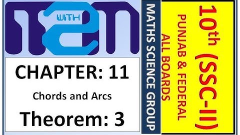 Class 10th maths science group Chapter 11 Theorem 3 PTB