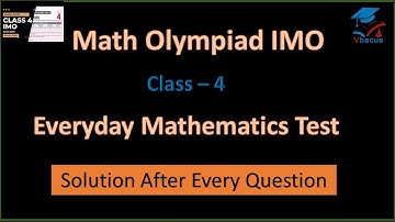 #vbacus IMO class 4 I The Insane Story Behind imo Everyday Mathematics Test for 4th graders I