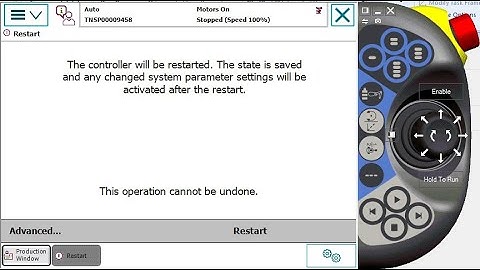 ABB IRC5: How to restart & restore system to latest faultless state, after controller replacement