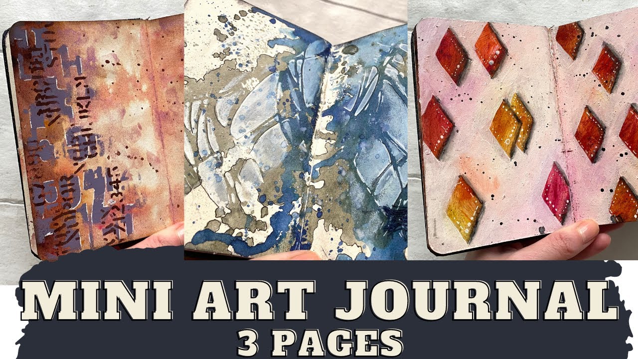 MINI ART JOURNAL - 3 PAGES