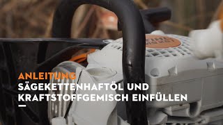 Anleitung | Sägekettenhaftöl in Motorsäge MSE 251 einfüllen | STIHL