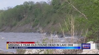 Missing 3-year-old found dead in Lake Erie
