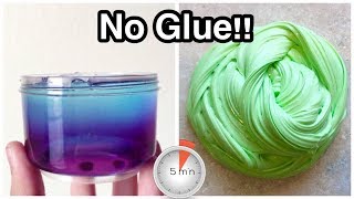 Testing Popular Ways How To Make No Glue Slime Under 5 Minutes 500K Subscriber Special