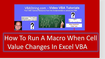 How To Run A Macro When Cell Value Changes In Excel VBA