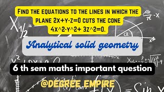 6 th sem maths important question #degree #analytical #degree_exams