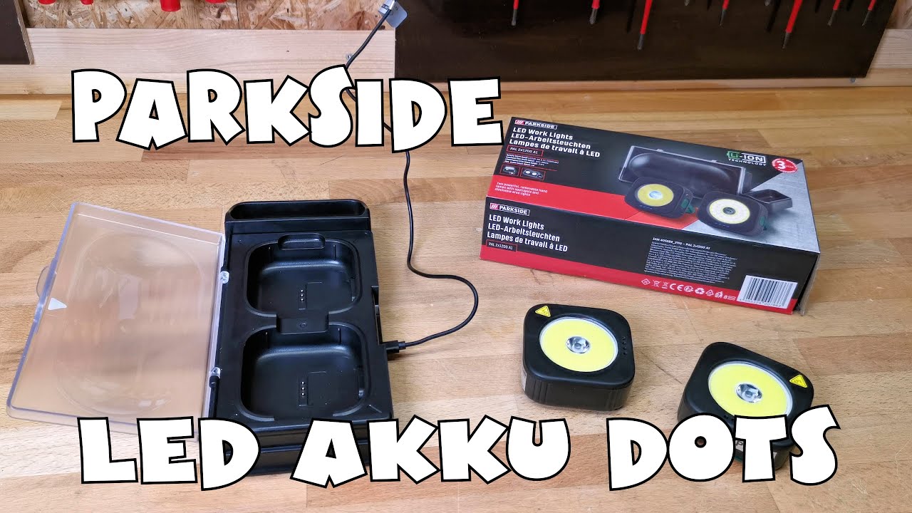 PARKSIDE® Akku Handleuchten mit Ladestation - LED Spots - YouTube