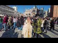 Venice, Italy - Last Day of Carnival at Piazza St Marco / March 2022