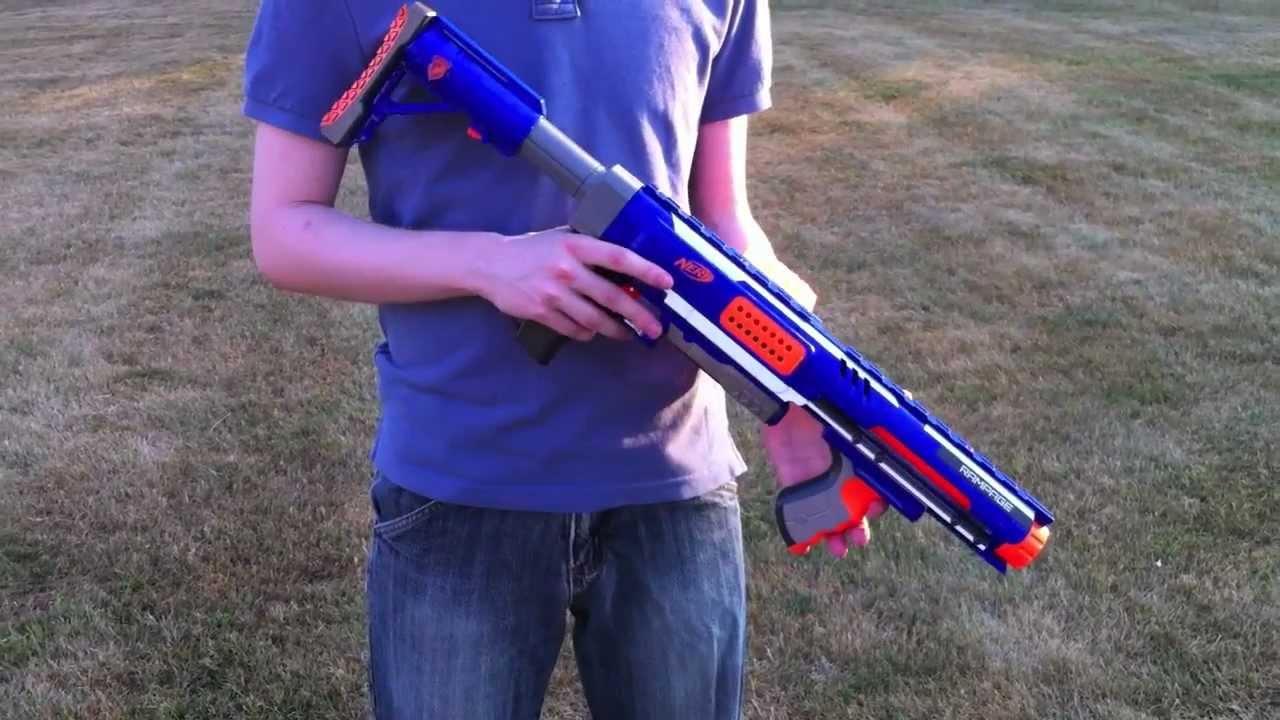 Nerf N-Strike Elite Rampage - Range Test (Modded) YouTube